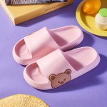 Cartoon Decor Pillow Slides, Soft Sole Platform Slip On EVA Shower Slides, Non-slip Summer Beach Slides