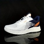 Men's Air Cushion Shock Absorption Knitted Lightweight Breathable Lace Up Athletic Shoes For Outdoor Running Walking