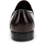 Men's Tassel Loafer, Classic Casual Dress Shoe, Black Smooth Leather Tassel Slip-on Penny Loafer for Mens