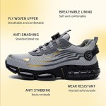 Steel Toe Shoes for Men Women Safety Work Shoes with Cushioned Sole Lightweight Breathable Slip-on Safety Sneakers Industrial Construction Non-Slip Work Footwear